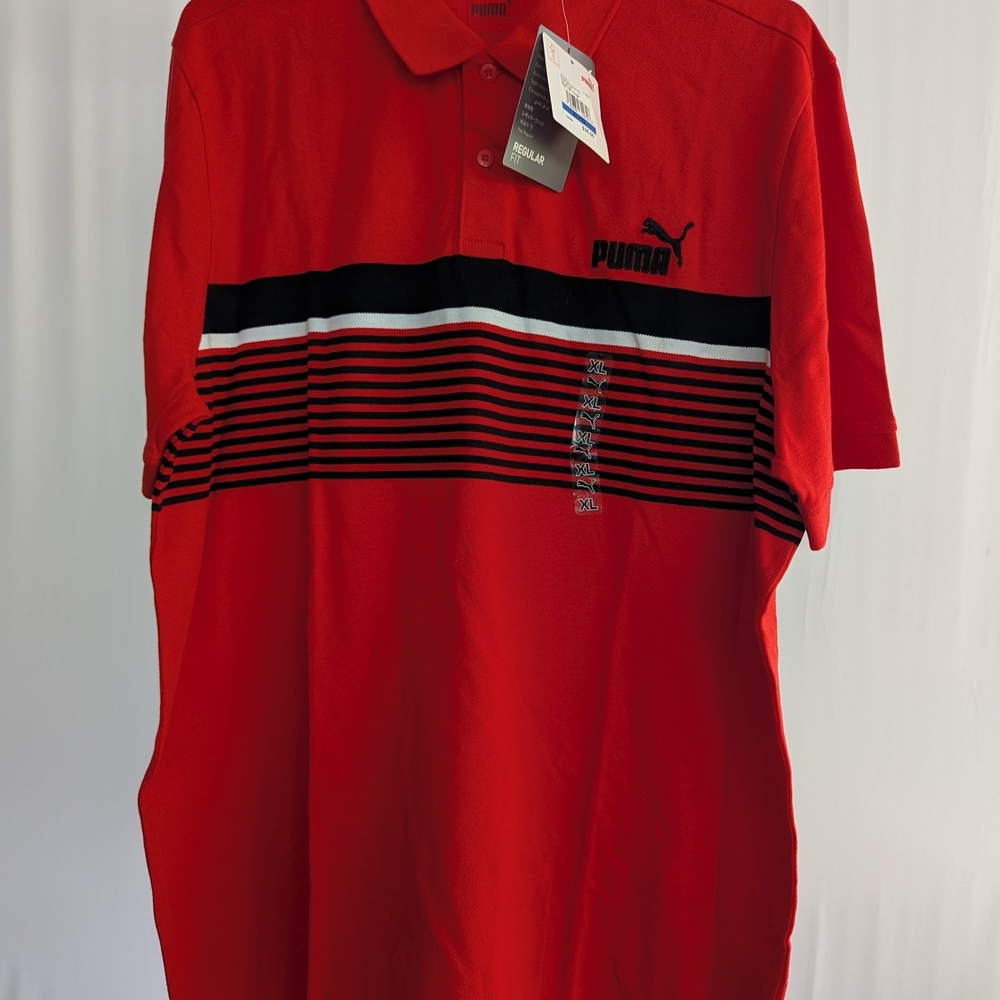 PUMA Men's Red Polo Shirt